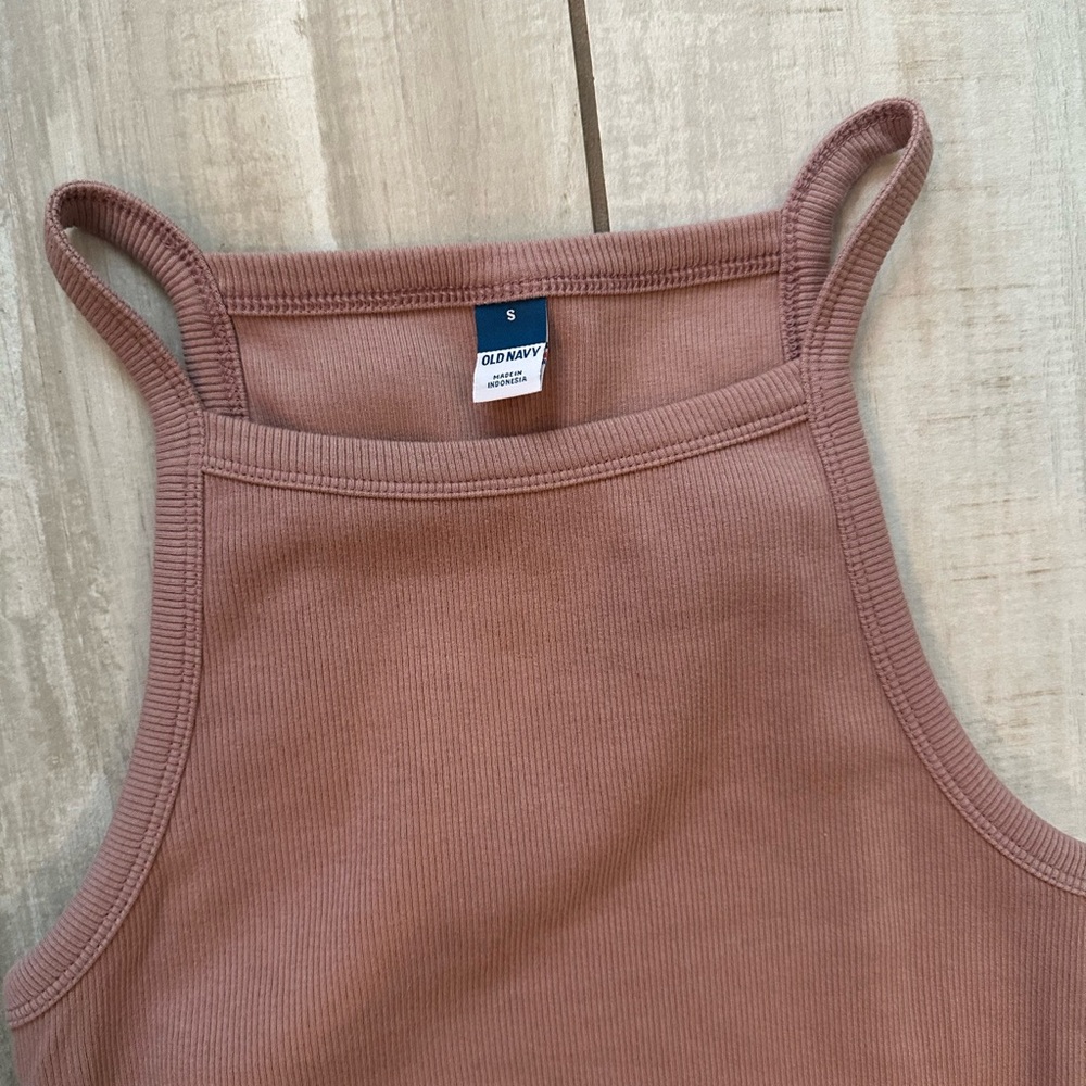 Chic Sleeveless Dusty Pink Midi Dress - Picture 5 of 5